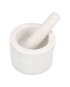 Mortier et pilon en marbre Marbliss blanc - 14xH10cm