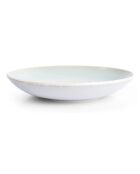 4 Assiettes creuses en porcelaine Maldives  vert printemps - 26 x 4,5 cm