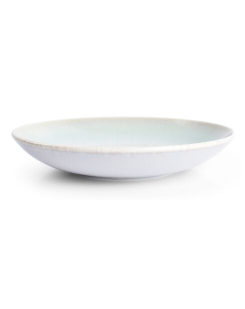 4 Assiettes creuses en porcelaine Maldives  vert printemps - 26 x 4,5 cm