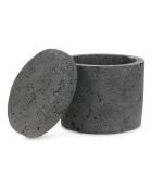 Pot de rangement en polyrésine Suds gris anthracite - 9,5 x  9,5 cm