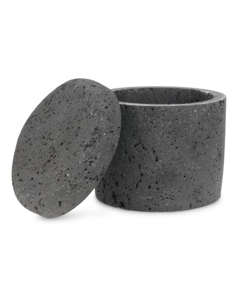 Pot de rangement en polyrésine Suds gris anthracite - 9,5 x  9,5 cm