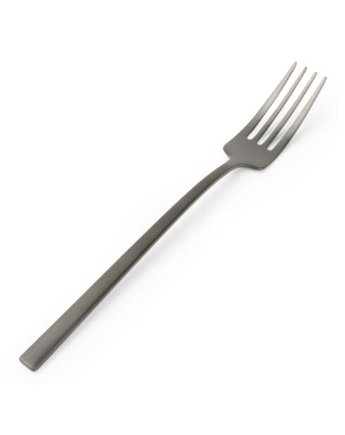 Set von 6 Terno Dessertgabeln aus Edelstahl mattschwarz - 23x50x5,3 cm