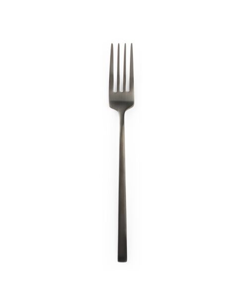 Set von 6 Terno Dessertgabeln aus Edelstahl mattschwarz - 23x50x5,3 cm