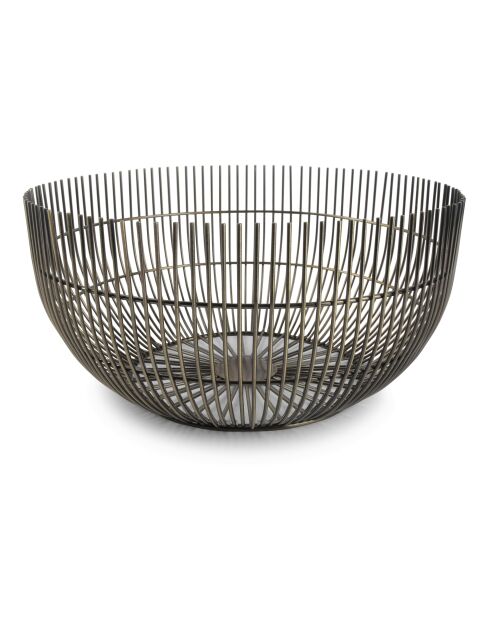 Panier en fil de fer iris style vintage doré - 25 x 12 cm