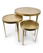 Mesa auxiliar Duro de aluminio dorado - 3 piezas