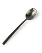 Set van 6 zwarte Terno roestvrijstalen aperitiefvorken - 16x3,5x4,5 cm