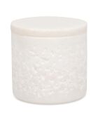 Pot avec couvercle en marbre Marbliss blanc - 7xH7cm
