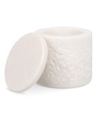 Pot avec couvercle en marbre Marbliss blanc - 7xH7cm