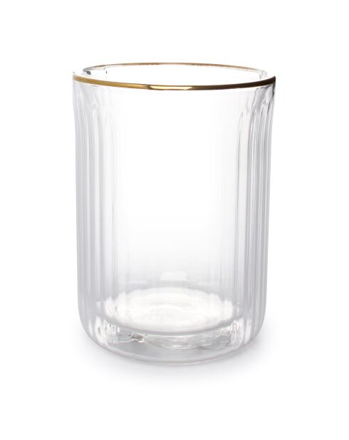 Set di 2 tazze trasparenti in borosilicato Roma a doppia parete - 28cl