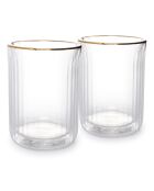 Set di 2 tazze trasparenti in borosilicato Roma a doppia parete - 28cl