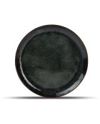 4 Mielo Teller aus blau/grün/schwarzem Steinzeug - D. 20,5 cm