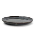 4 Mielo Teller aus blau/grün/schwarzem Steinzeug - D. 20,5 cm