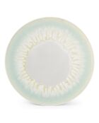 4 Assiettes en porcelaine Maldives  vert printemps - D.32 cm