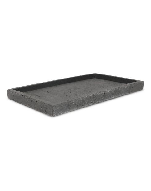 Porte-savon  en polyrésine Suds gris anthracite - 27x15,5x2cm