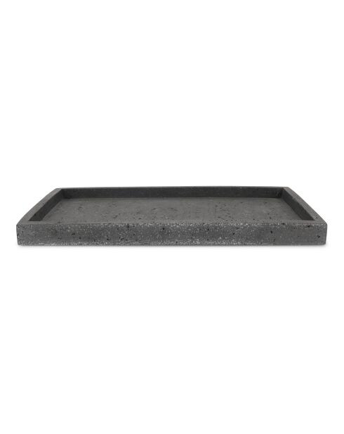 Porte-savon  en polyrésine Suds gris anthracite - 27x15,5x2cm