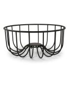 Panier en fil métallique Octo  noir  - 16 x 7 cm