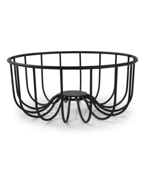 Panier en fil métallique Octo  noir  - 16 x 7 cm