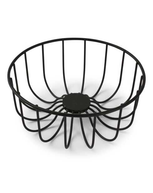 Panier en fil métallique Octo  noir  - 16 x 7 cm