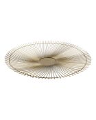 Cesta de alambre metálico con estampado de iris dorado retorcido - 53 x 5 cm