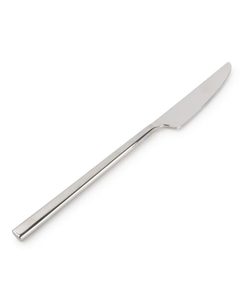 Set van 6 Terno roestvrijstalen tafelmessen - 23,5 cm