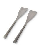 Set de 2 platos para ensaladas Equip de acero inoxidable plateados, 31,5 x 3 x 15 cm