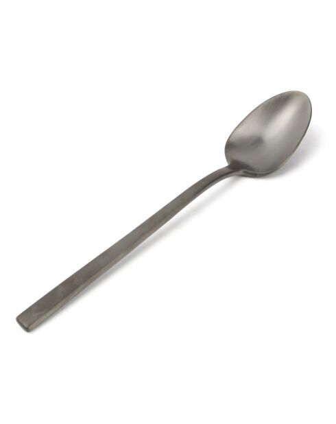 Set van 6 Terno roestvrijstalen theelepeltjes matzwart - 15,7x4,5x4,2 cm
