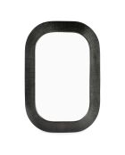 Miroir en aluminium Duro noir  -  66 x 117 cm