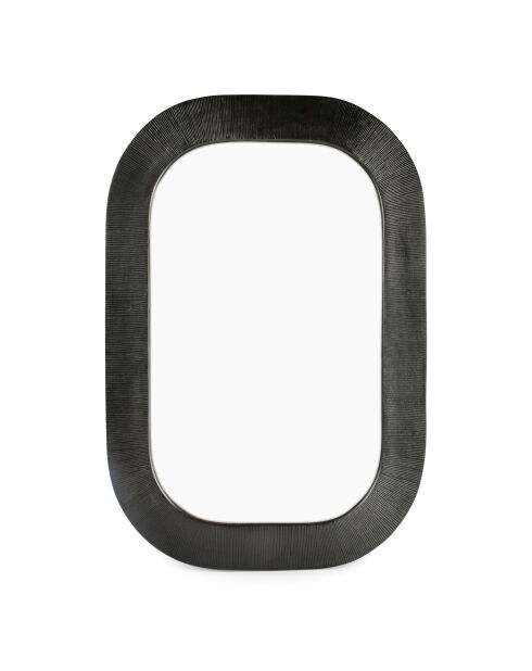 Miroir en aluminium Duro noir  -  66 x 117 cm