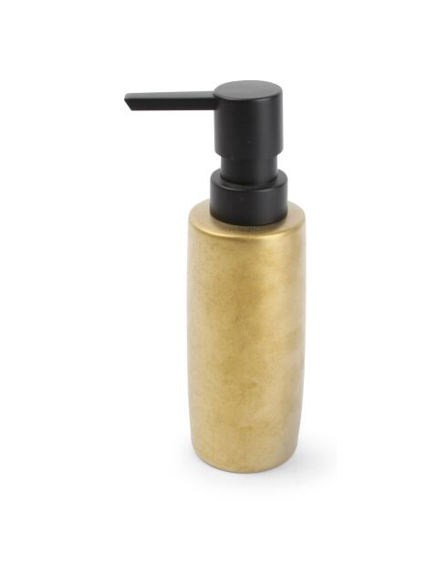 Pompe à savon en porcelaine Fain dorée - 15cl