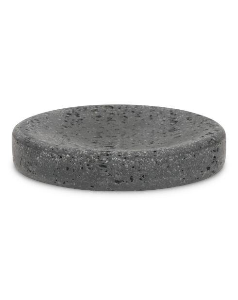 Porte-savon en polyrésine Suds gris anthracite - 11,5x2cm
