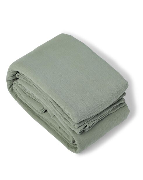 Funda nórdica de gasa de algodón verde celadón Carla