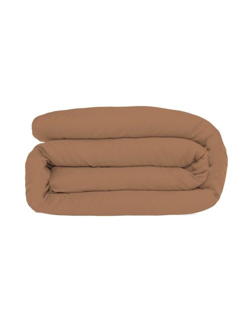 Housse de couette satin de en coton Julia caramel