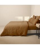 Housse de couette satin de en coton Julia caramel