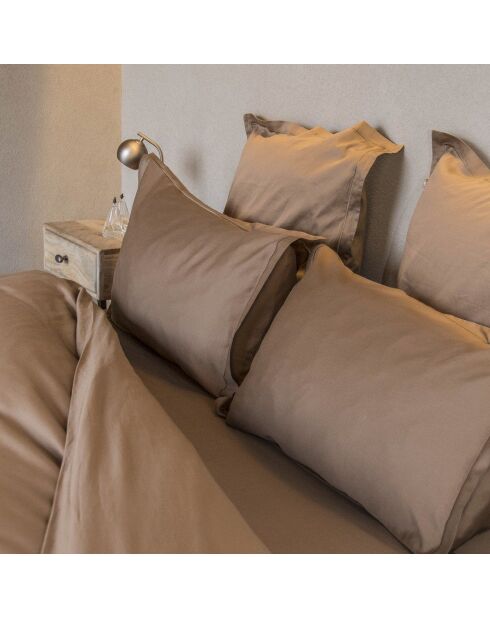 Housse de couette satin de en coton Julia caramel