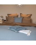 Housse de couette satin de en coton Julia caramel