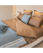 Housse de couette satin de en coton Julia caramel