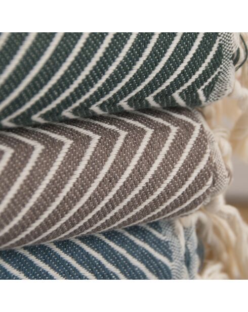 Baumwollplaid Amsterdam in Taupe