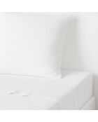 Drap plat gaze de coton Carla blanc
