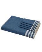 Griechische blaue Mahdia-Baumwolltischdecke und 8 Servietten