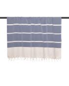 Marineblaues Baumwollplaid Liv