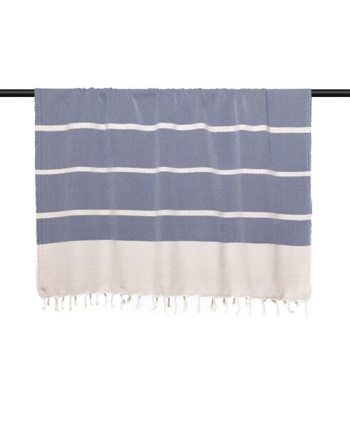 Marineblaues Baumwollplaid Liv
