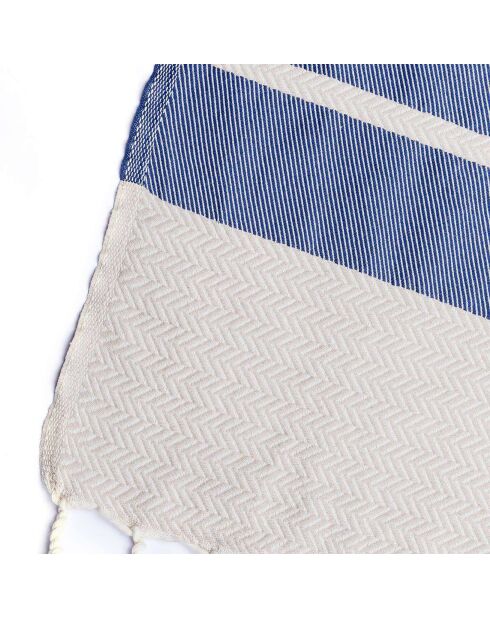Marineblaues Baumwollplaid Liv