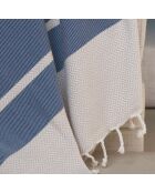 Marineblaues Baumwollplaid Liv