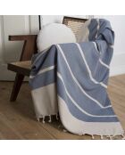 Marineblaues Baumwollplaid Liv