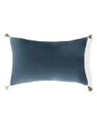 Funda de cojín de terciopelo de algodón Danubio azul tormenta