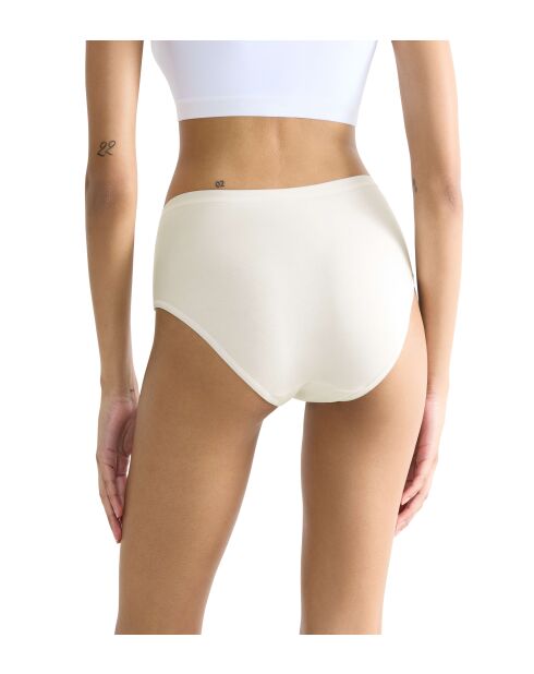 Go Daily Cotton Midi-Slip aus weißer Seide