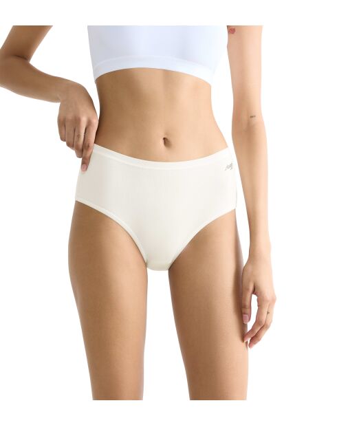Go Daily Cotton Midi-Slip aus weißer Seide