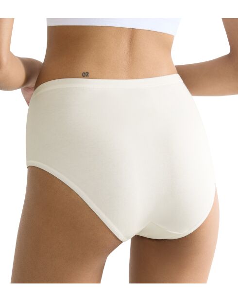 Go Daily Cotton Midi-Slip aus weißer Seide