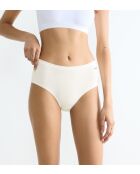 Go Daily Cotton Midi-Slip aus weißer Seide