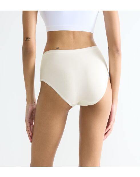 Go Daily Cotton Midi-Slip aus weißer Seide